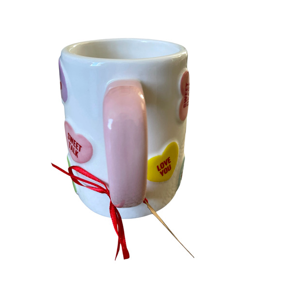 Lang Valentine Conversation Hearts Hand Painted Mug Valentines Day NEW - Picture 8 of 11